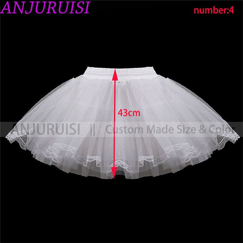 Enagua ANJURUISI , enaguas cortas para niños, vestido de niña con flores, crinolina para boda, niñas pequeñas/niños/enaguas de niño: 4