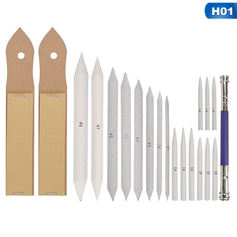3 Sizes Blending Smudge Stump Stick Art Drawing Tools Sketch