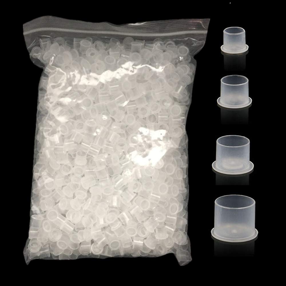 1000Pcs Plastic Clear Tattoo Inkt Cups Caps 17Mm 14Mm 11Mm Clear Self Staande Ink Caps Weer tattoo Inkt Pigment Accessoires Supply