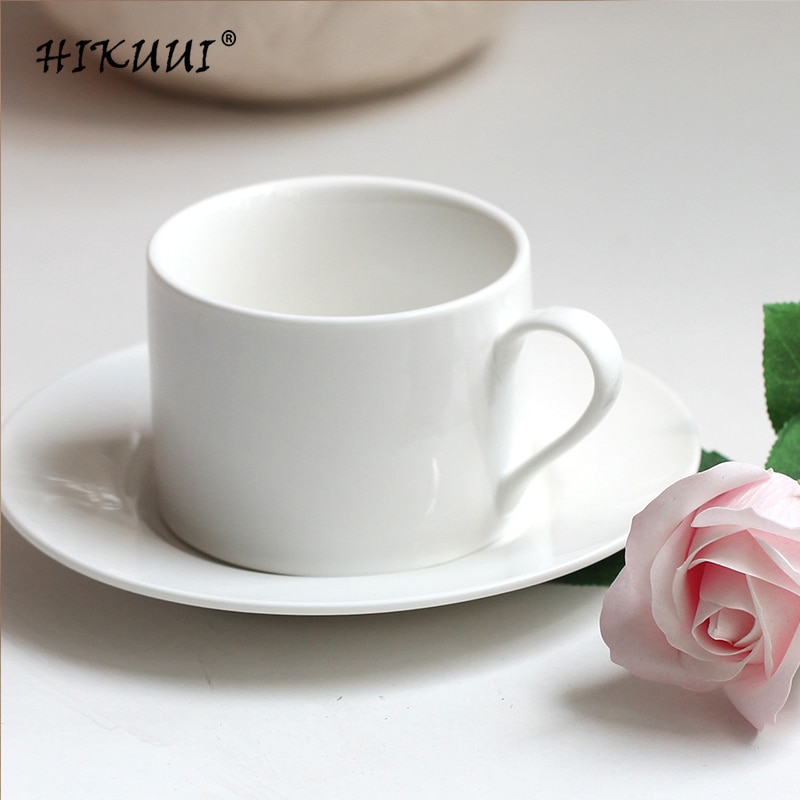 Fine Bone China Cappuccino Tassen Set-Weiß Fine Porzellan Kaffeetassen Mit