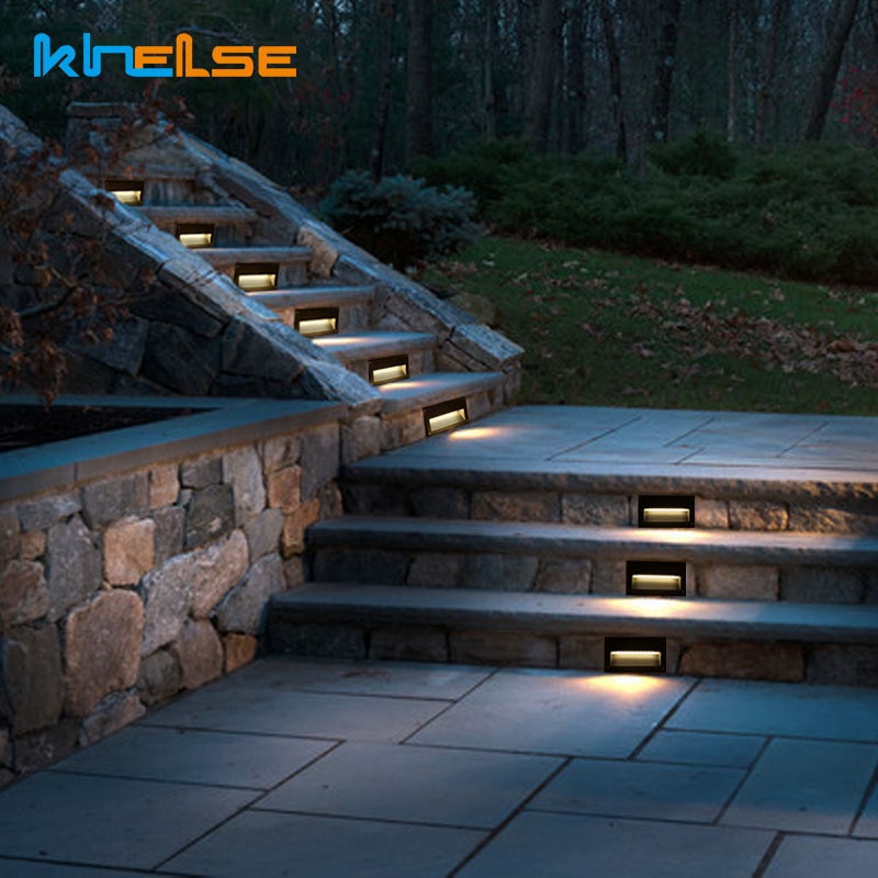 draussen LED Treppen Licht Wasserdichte Einbau Begraben Lampe 5W7W10W Pfad Garten Fußweg Villa LED Zauberstab Schritt Garten Scheinwerfer 85- 265V