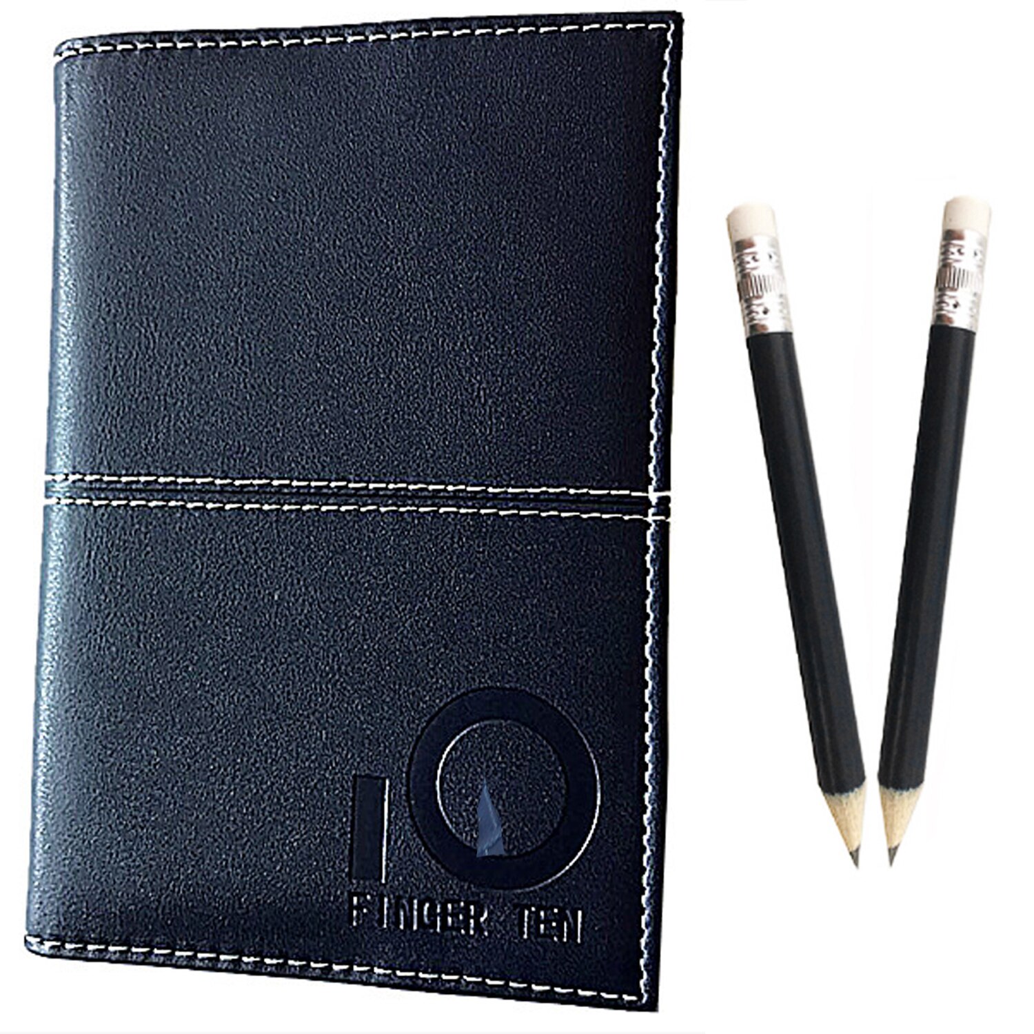 Funda de cuero PU para tarjeta de puntuación de Golf, soporte para tarjeta de puntuación de golfista con lápiz, suministros de ayuda de entrenamiento, accesorios,: Blue