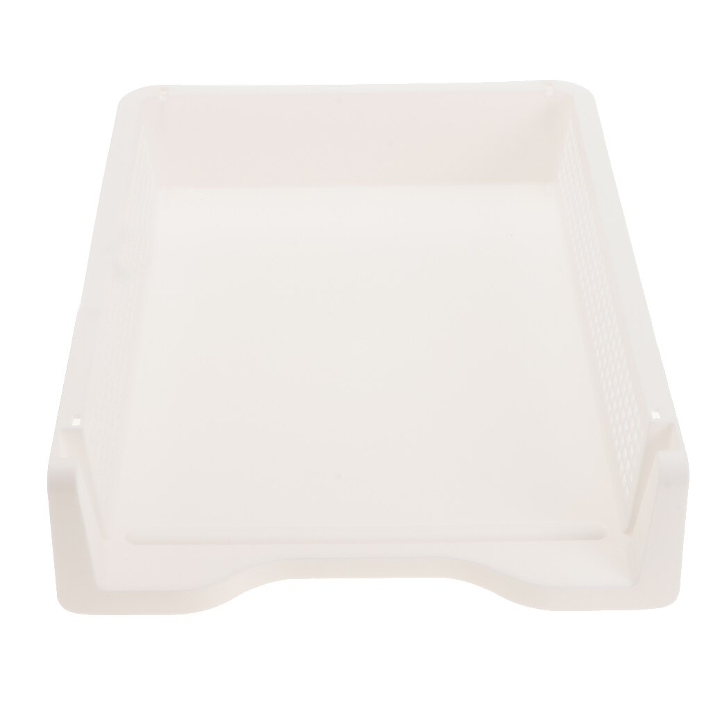 Acrylic Side Load Stackable A4 Paper Tray Organizer Folders Storage: White