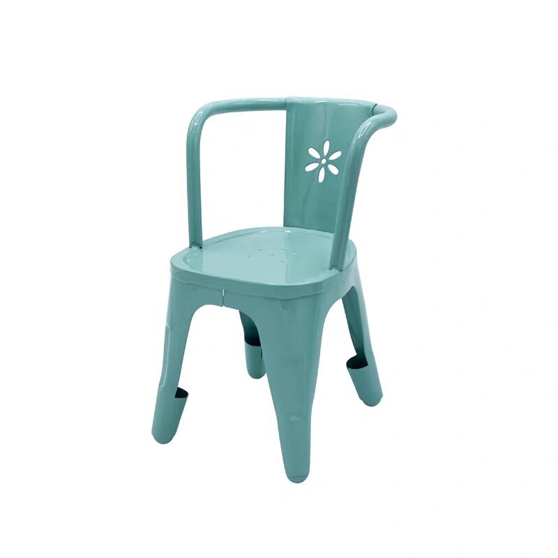 2020 New style metal coffee table doll bjd kitchen table chair furniture children's house toy accessories: Light green chair