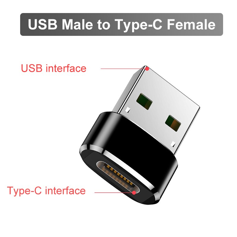 Adaptador otg usb tipo c, conversor de dados usb c otg adaptador para samsung s9 s8 s10 plus xiaomi samsung usb cabo de carga: USB to Type C Female