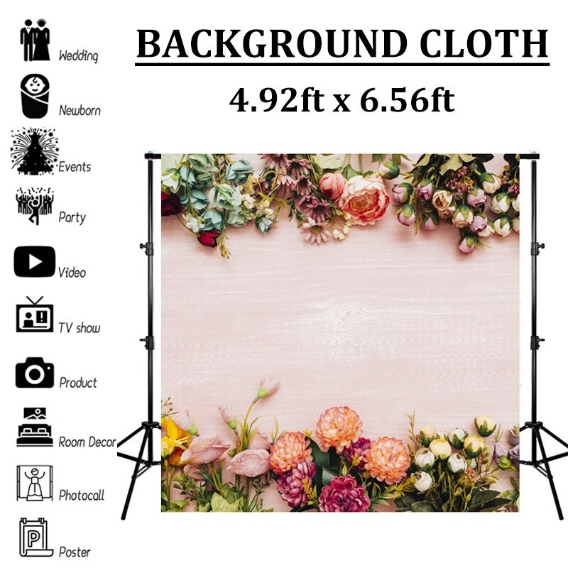200cm*150cm Romantic 3D Flower Wall Backdrop Decorative Photography Background for Wedding Party