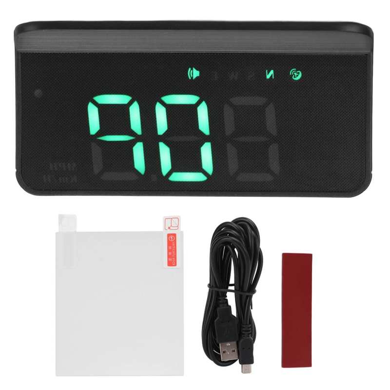Proyector de pantalla de parabrisas para coche, pantalla HUD de fatiga, advertencia de conducción, alarma de exceso de velocidad Universal para coches, camiones y motocicletas: Verde