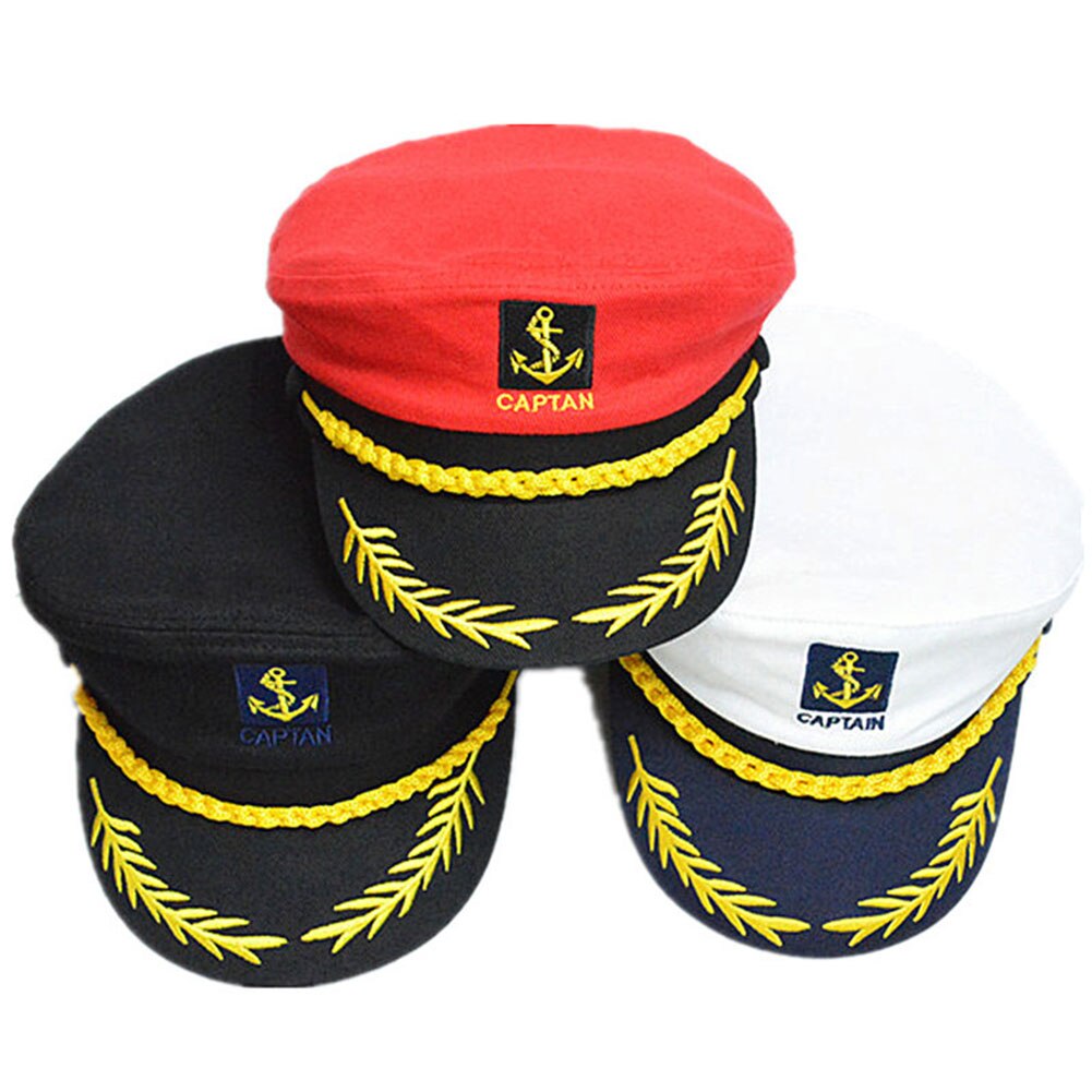 Sømandsskib båd kaptajn hat navy marins admiral justerbar kasket