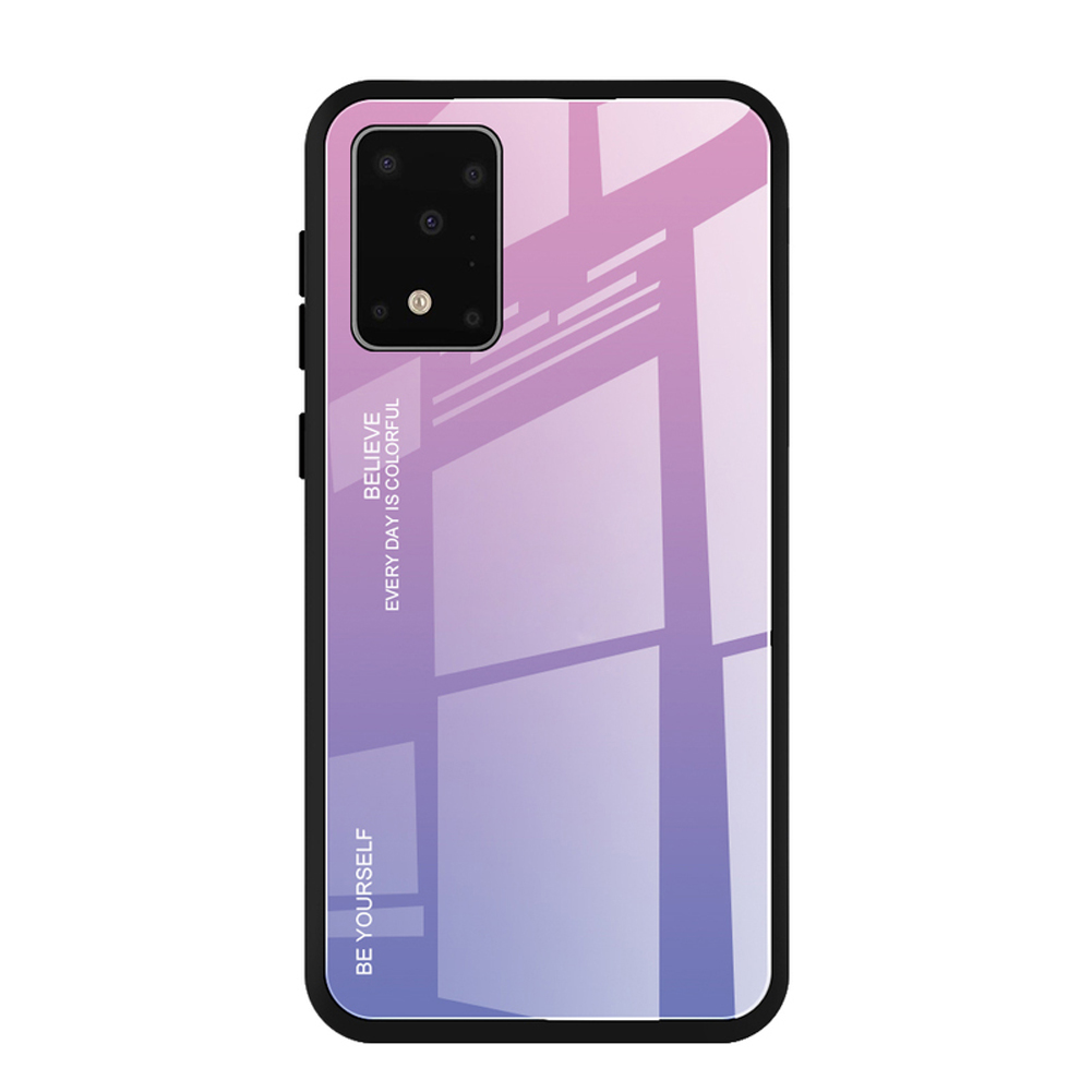 Luxus Gradienten Telefon Fall Für Samsung galaxy S20 Ultra S20 Plus Gehärtetem Glas Zurück Abdeckung Für Samsung galaxy A51 A71 coque: For Samsung A51 / 2