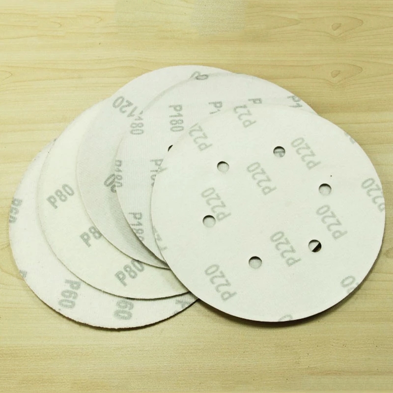 7" 180mm Sanding Disc Abrasive Sandpaper Round Sand Paper 6-Holes Hook & Loop for Orbital Sander Tools Accessories 2pcs