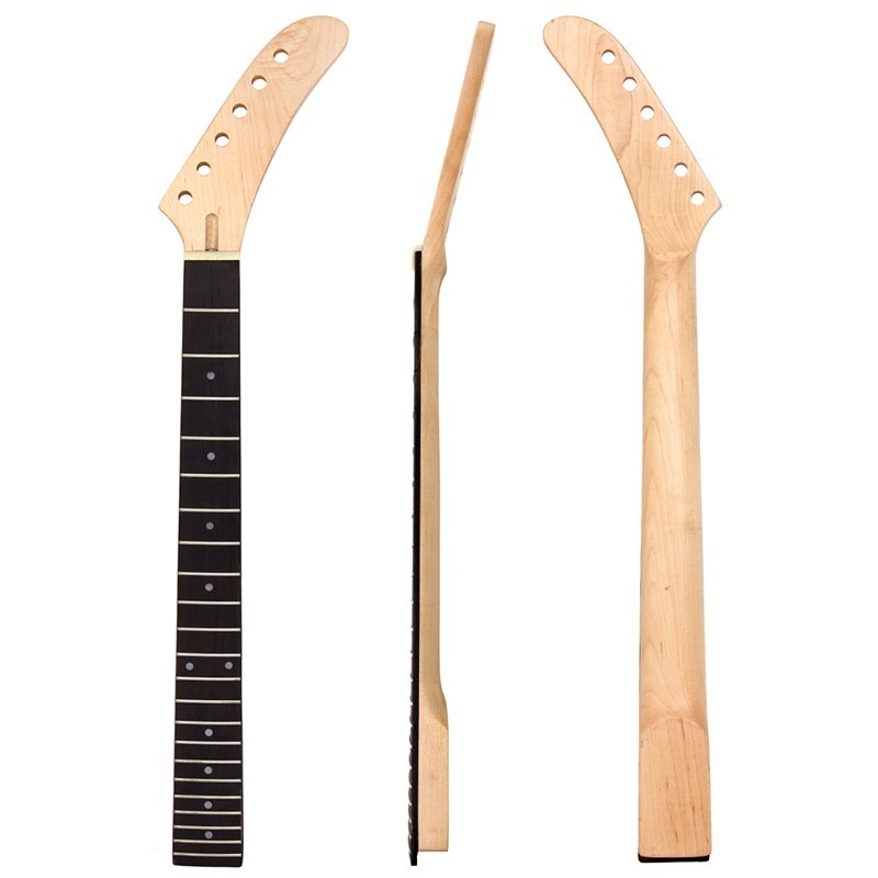 Banaan Gitaar Hals Maple Toets 22 Frets Voor Elektrische Gitaar Hals Vervangende Onderdelen White Dot Inlay Matt: MI0688