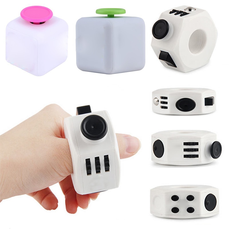 Office Stress Relief Hands Autism ADHD Anxiety Relief Focus Kids 6 Sides Magic Anti Stress Cube Spinner Toys Boredom Finger Toys