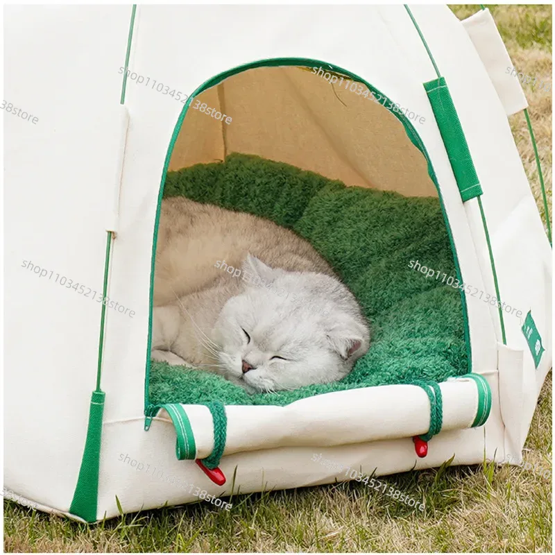 Siatka dla kota Oddychający domek dla kota Wielofunkcyjny namiot dla zwierząt na zewnątrz, idealny na podróże z psem, z grubego płótna, odporny na ciemność.