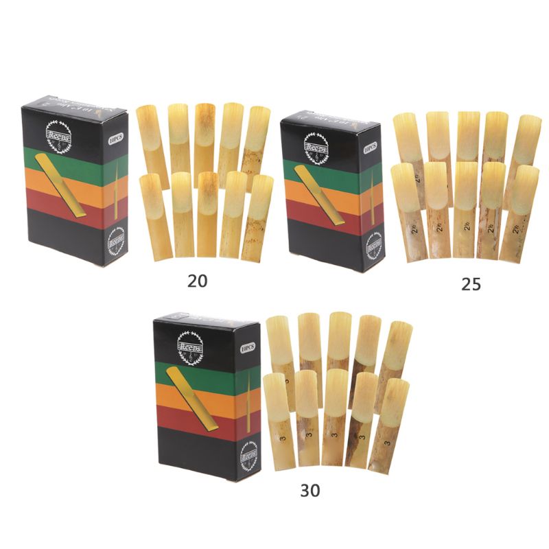 10pcs Eb Alto Saxophone Reeds Strength 2 2.5 3 Sax Woodwind Instrument Parts