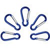 5pcs Aluminum Alloy D Carabiner Spring Snap Clip Hooks Keychain Climbing D-Ring Key Chain Clip Camping Keyring Snap Hook: BU
