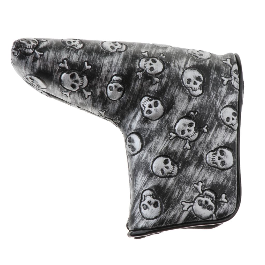 Skull Golf Club Head Cover Headcover for Wood No. 1 3 5 UT Driver, Blade Putters Protective Sleeves Protector Guard: Putters