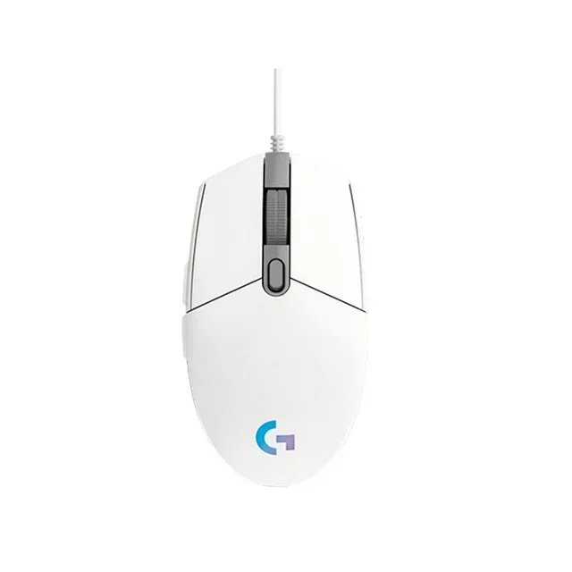 Logitech  g102 -mus, usb-kablet spillmus, 8000 dpi, regnbueeffekt, skjerm, bærbar pc-tilbehør, for pc/mac-datamaskin: Gul