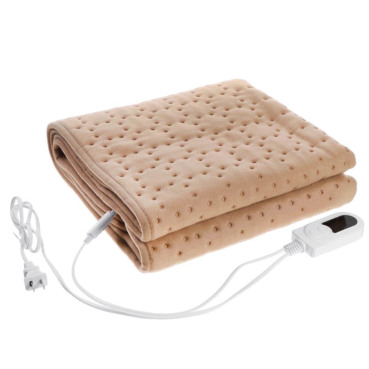 Warm Elektrische Deken Smart Control Verwarmde Deken Elektrische Verwarming Deken Verwarmde Mat Timing 2/4/8H 5 Niveau Temp Controle: Brown