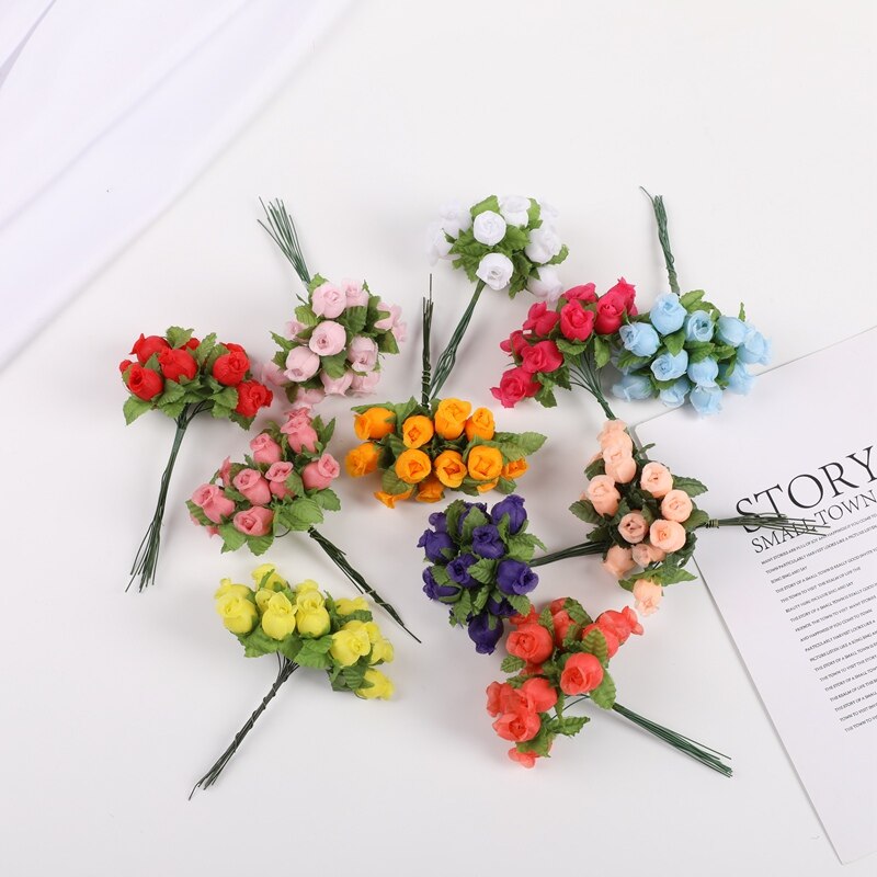 Bouquet de grenade artificielle 12 pièces, décoration de mariage, décorations de noël pour la maison, guirlande Mini fleurs décoratives