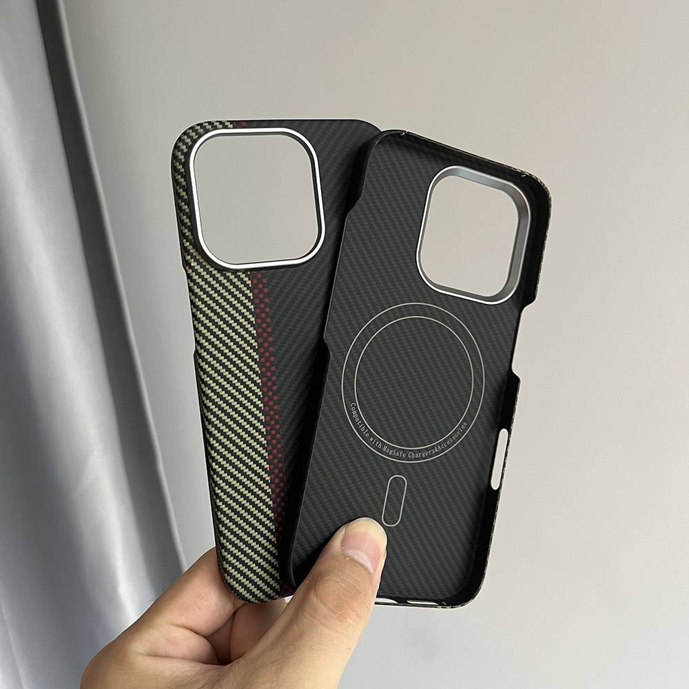 Funda de fibra de carbono para IPhone 16 pro Max, funda de teléfono ultrafina de fibra de aramida ligera para IPhone 16 Pro/16