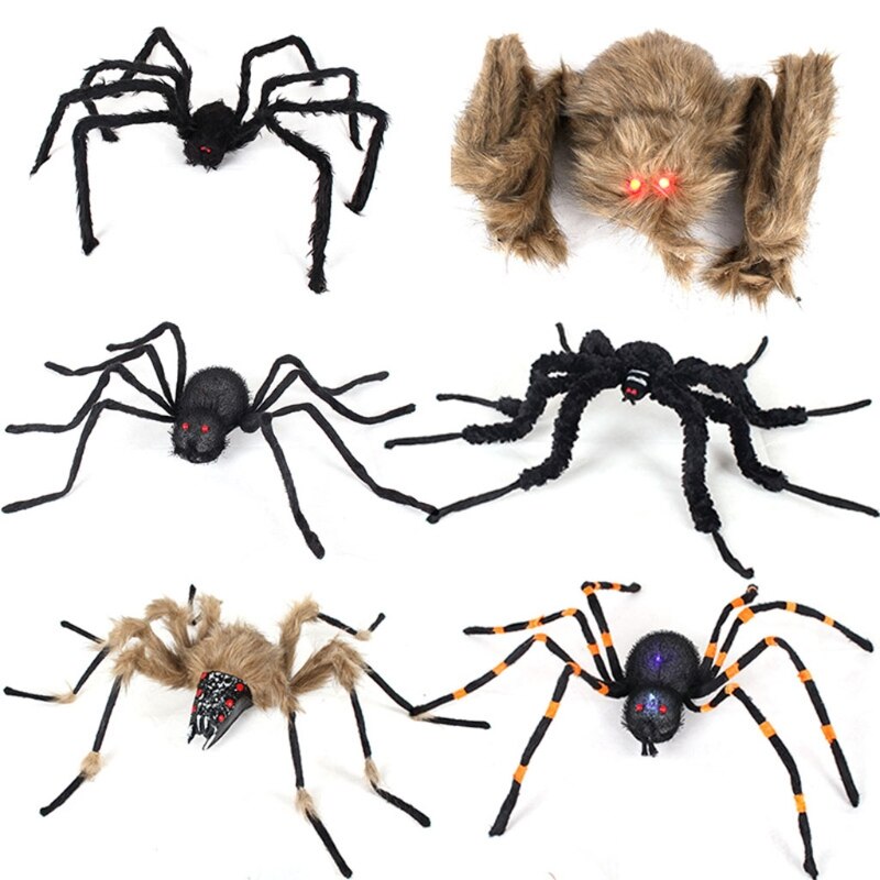 Realistic Spider Halloween Day’s Decoration Novelty Props Terrified Prank Toy A2UB