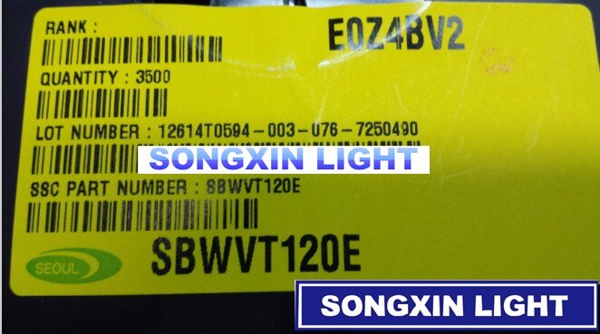 1000pcs SEOUL High Power LED LED Backlight 1210 3528 2835 1W 100LM Cool white SBWVT120E LCD Backlight for TV TV Application