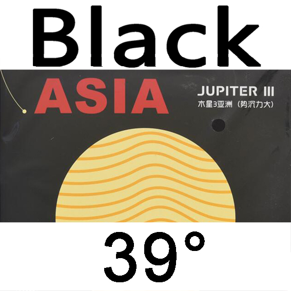 YINHE JUPITER 3 JUPITER III Asia (Sticky, Attack Loop, Forehand) Galaxy Table Tennis Rubber Ping Pong Sponge: black H39