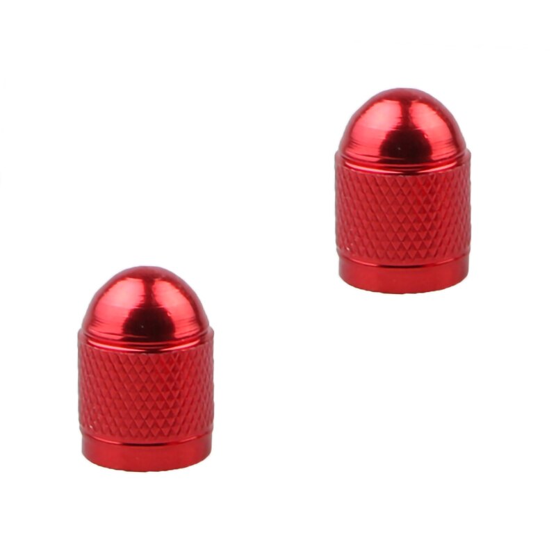 2/4PCS Universal Aluminum Alloy Schrader Valve Caps Wheel Tire Valve Dust Covers for Cars Motorcycles Bikes Bicycle Accessories: 2PCS Red