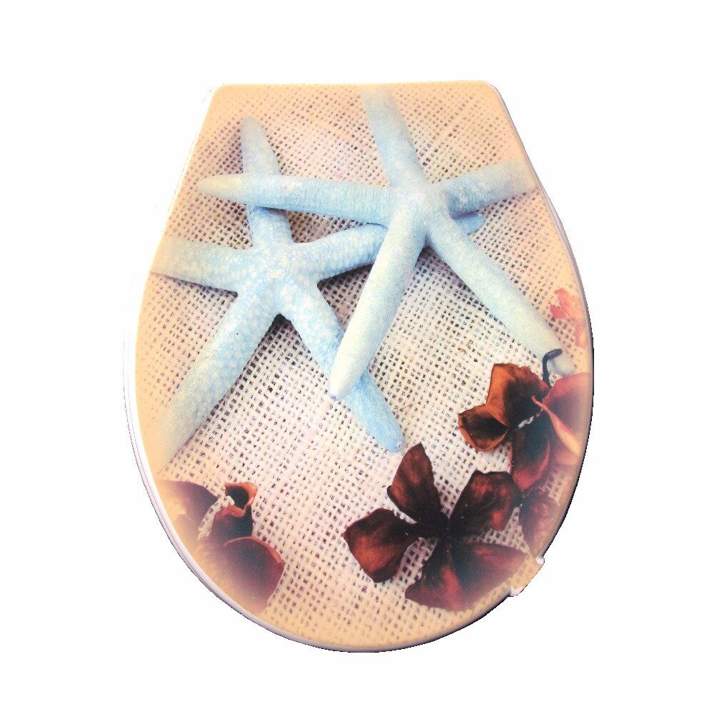 Toilet seat cover Stone group people pattern set PP toilet lid cover starfish toilet seat