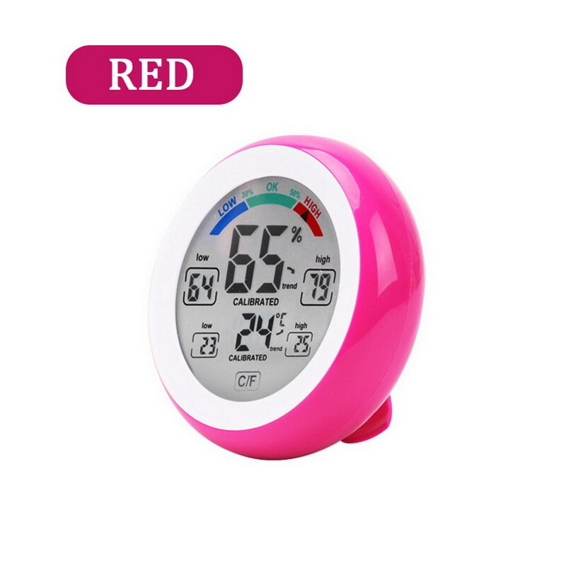 Wireless Electronic Temperature Humidity Meter Digital LCD Display Indoor Thermometer Hygrometer Round Weather Station Tester