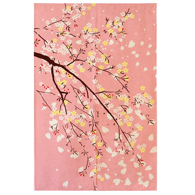 Japan Beimen Straße Dusche Vorhang Kirschblüte Japanische Stoff Druck Vorhang Tapisserie: Ursprünglich Titel