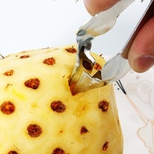 Praktisk nem frugt- og grøntsagskræller ananasskæreknivskærer rustfrit stål køkkenkniv gadgets ananasskærerclips
