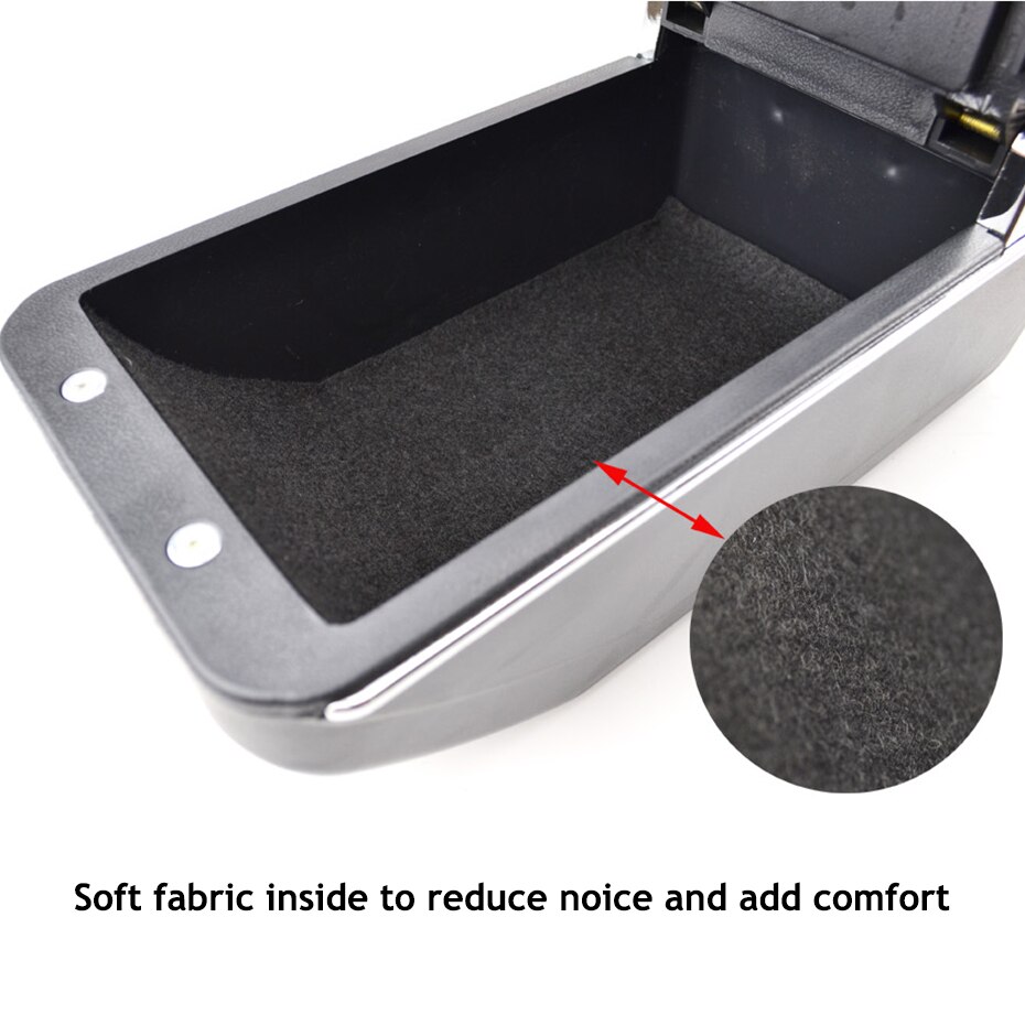 Center Console For VW Up - Dual Storage Box Leather Armrest Cup Holder