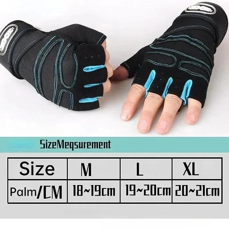 Gants de Fitness demi-doigt pour hommes et femmes, protection antidérapante, protège-poignet, haltère, équipement de cyclisme, gants d'entraînement
