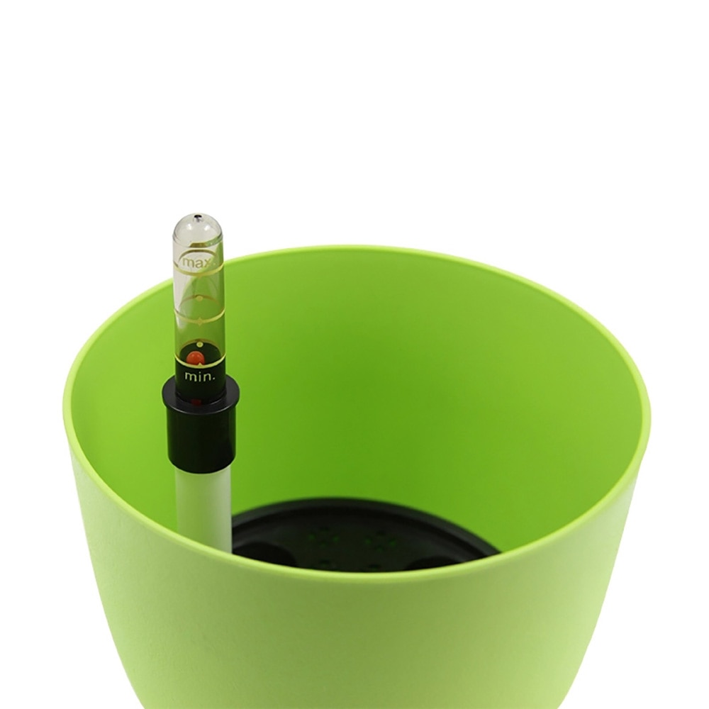 Fargerik selvvanning blomsterpotte fargerik plast blomsterpotte moderne dekorative planter pott hjemmekontor skrivebord dekorasjon