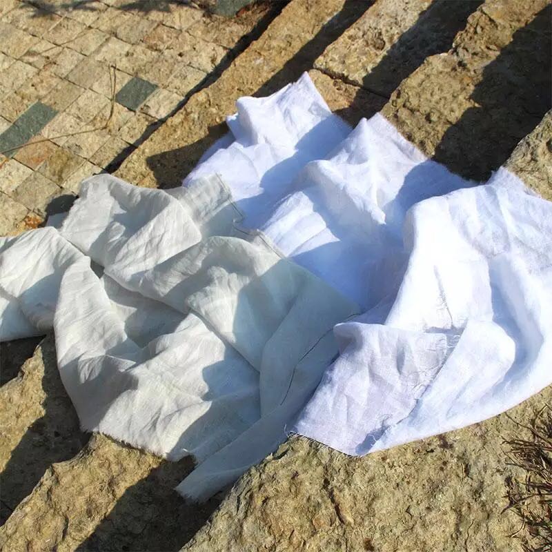 147cm width linen fabric flax cloth stone washed garment shirt fabri medium weight width 110 inch two colors available