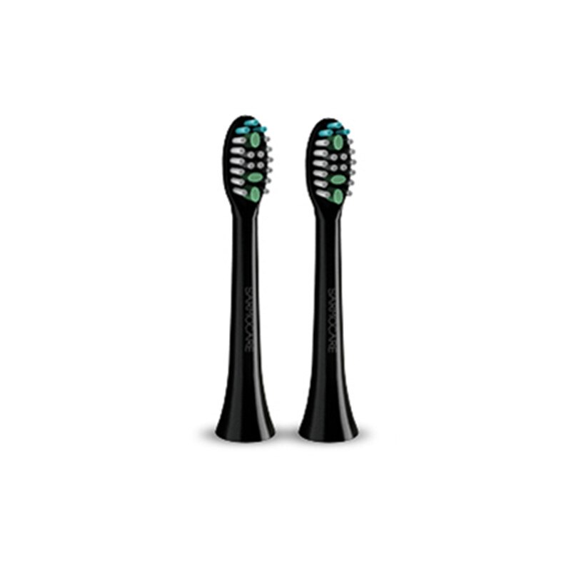 10pcs Toothbrushes Head for Sarmocare S100 Ultrasonic Sonic Electric Toothbrush: 10pcs black