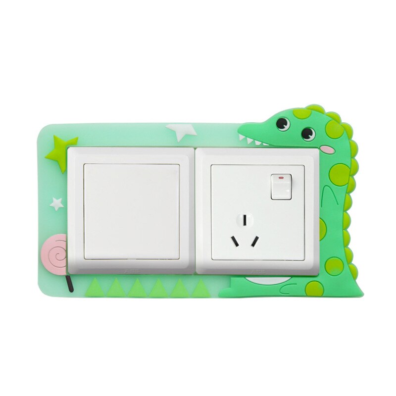 Double switch protective cover modern minimalist luminous switch wall stickers cartoon household socket switch decorative cover