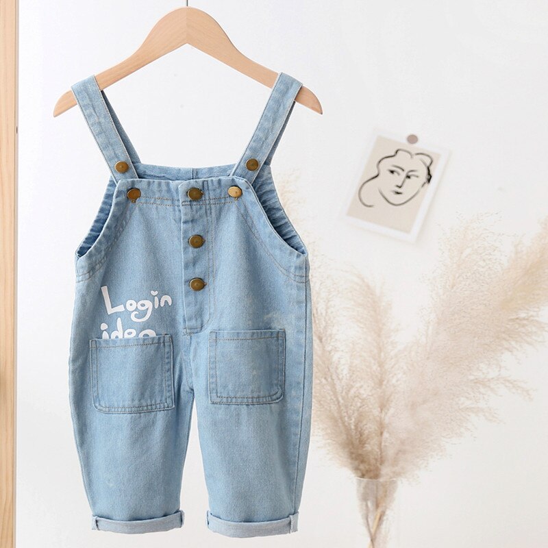 Ienens Peuter Overalls Baby Jongens Denim Tuinbroek Baby Zachte Jeans Jumpsuit Kleding Kleding 1 2 3 4 Jaar Kinderen Meisje broek