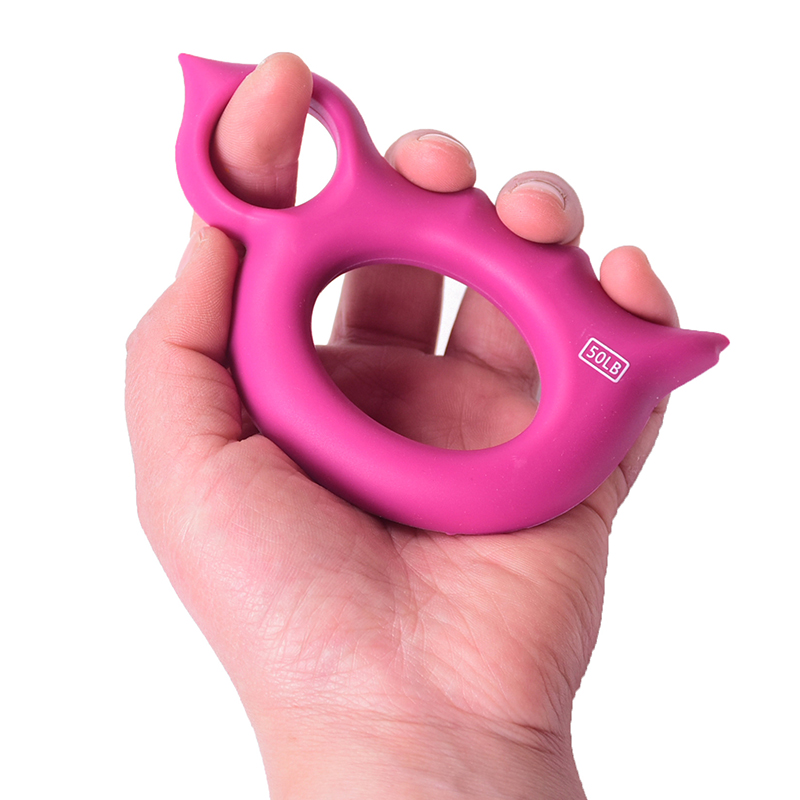 Hand Gripper Grip Silicone Ring Hand Resistance Band Finger Stretcher-Exercise for Forearm Wrist Training Carpal Hand Expander: Pink