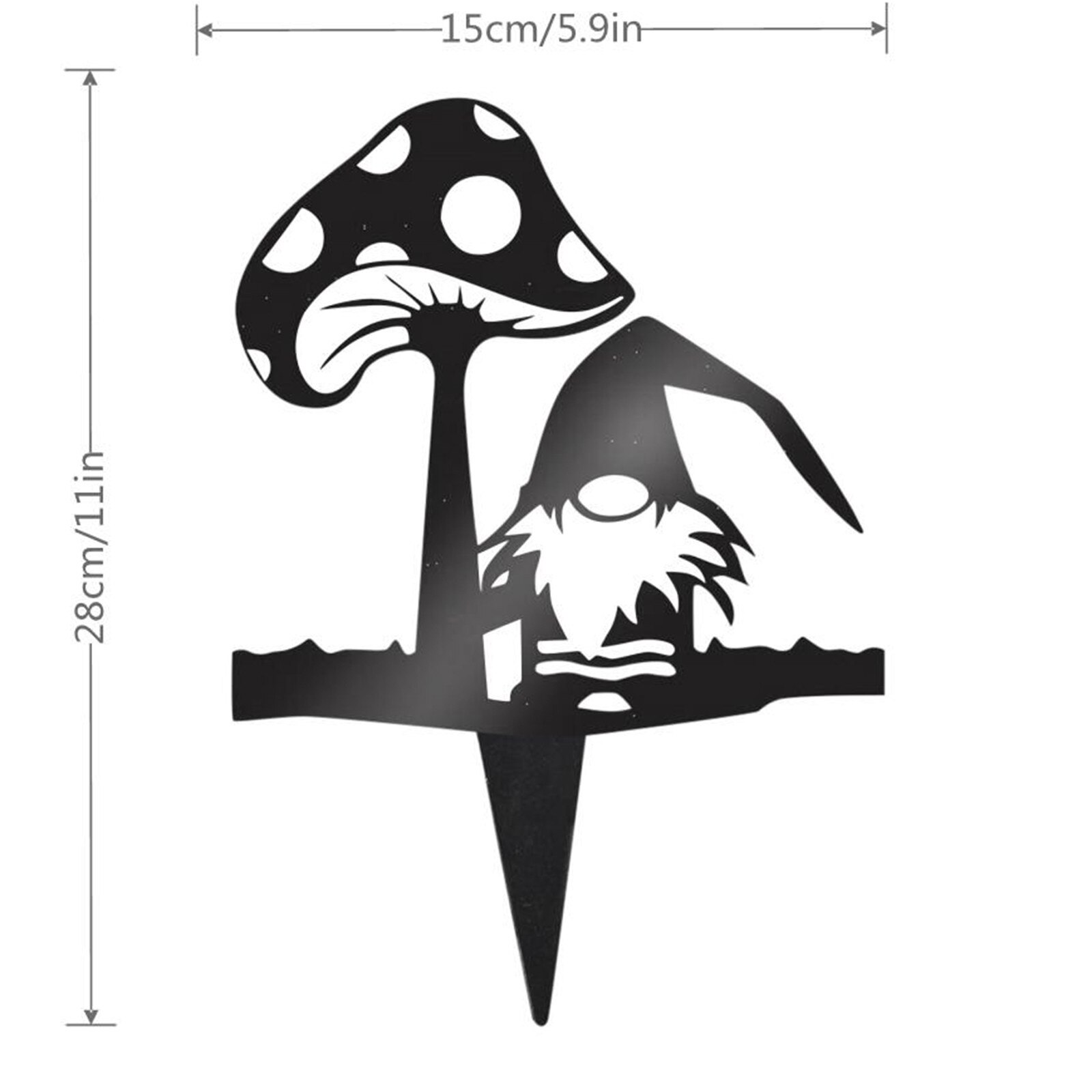 Steel Branch Gnomes Decoration Stakes Garten Dekoration Metal Tree Art Metal Gnomes Garden Steel Silver Garden Accessories