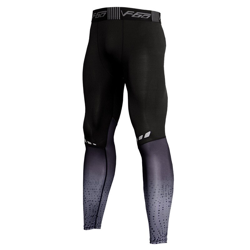 Leggings herr fitness sport leggings löpträning hög stretch snabbtorkande tjogger byxor som andas herr joggingbyxor: Svart / S