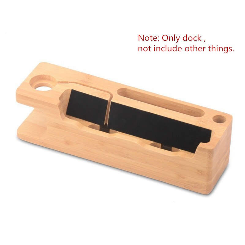 Wooden Charging Dock Station Multi-Function for Mobile Phone Holder Stand Bamboo Charger Stand Base For Apple Watch iPad iPhone: Style 4