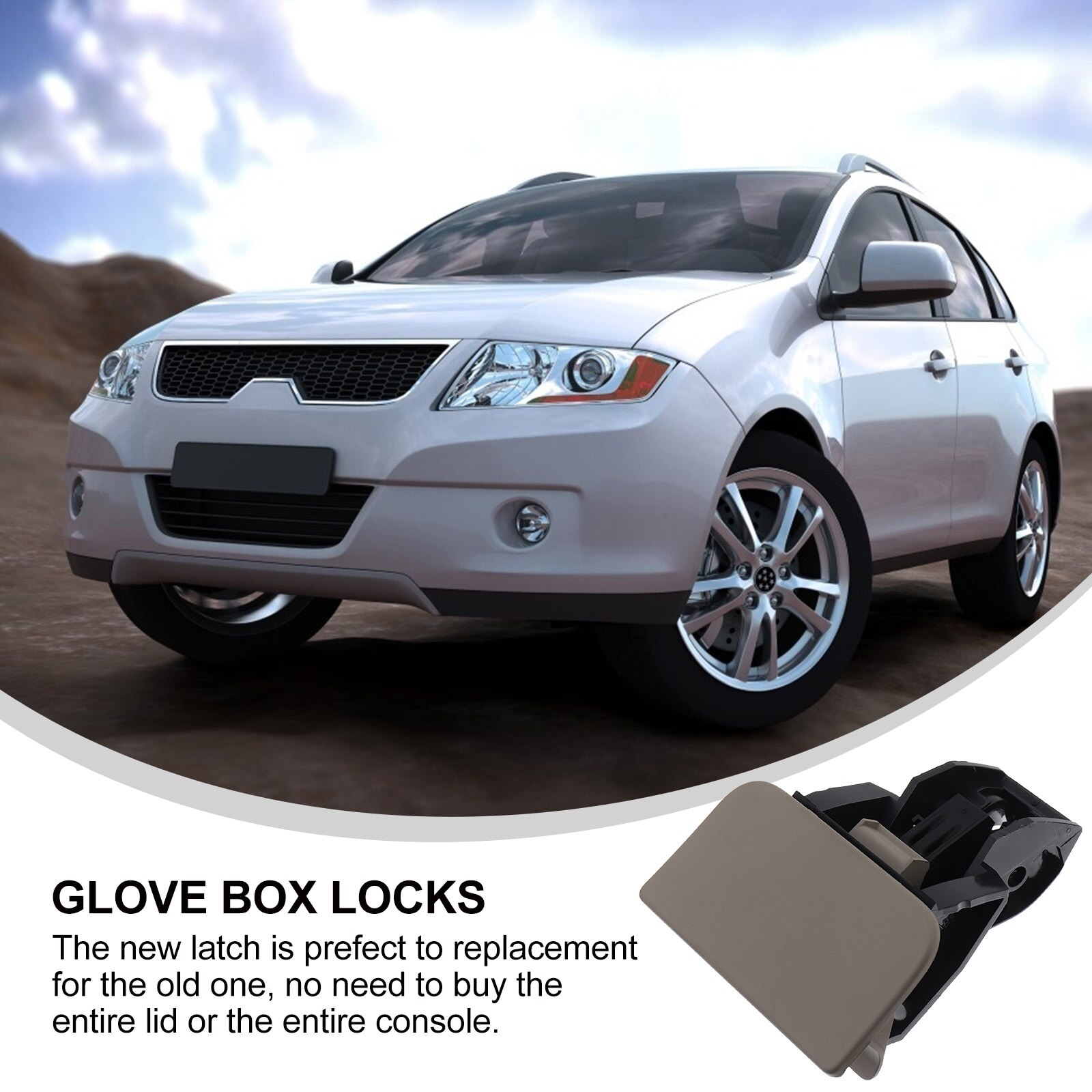 Glove Box Lock Glove Box Lid Handle ABS Car Glove Box Lock Lid Handle
