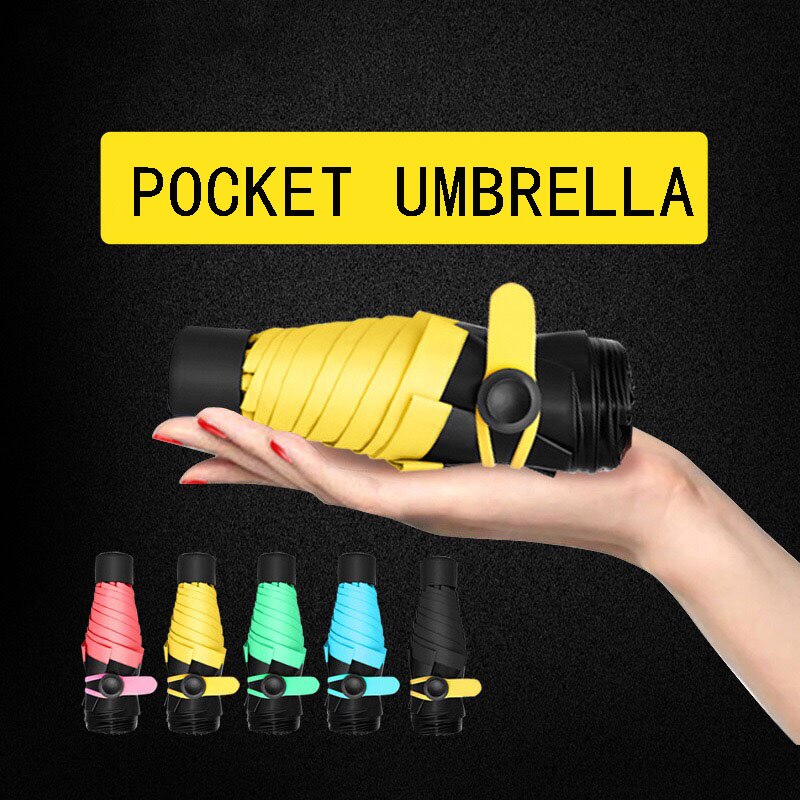 Mini Umbrella Folding Parasol Sunny Anti UV Small Pocket Umbrellas Rain Women Year Paraguas Mujer Sombrilla Ombrello