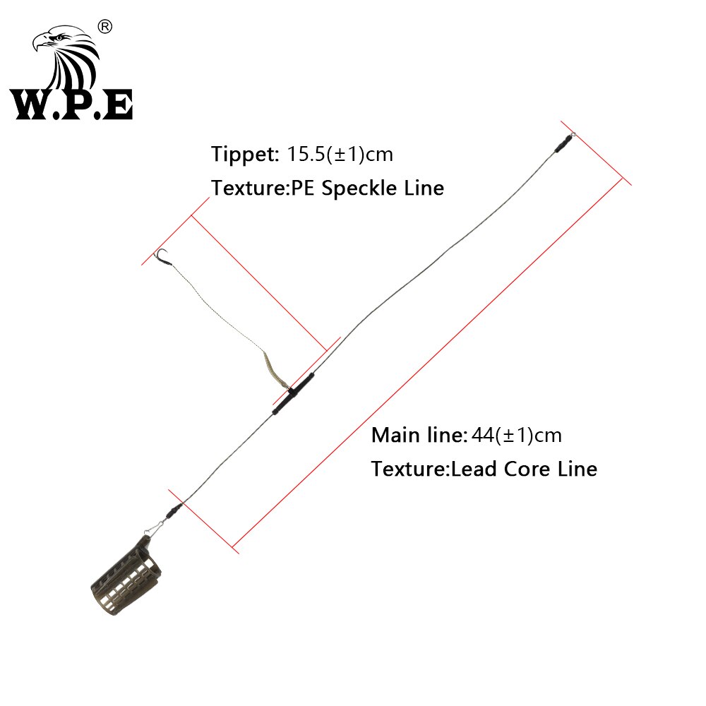 1 Uds. De anzuelo de pesca de carpa, de 30g/40g/50g/60g/70g, línea básica de plomo de trenza, conjunto de aparejo de anzuelo de pez CarpFish de Europa con aparejo de anzuelo de teflón