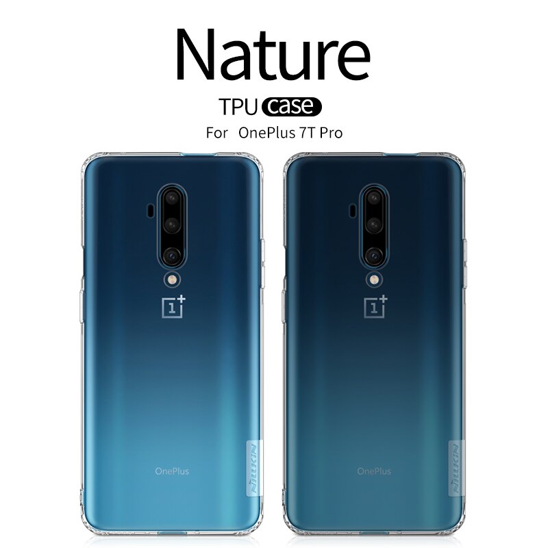 Dla oneplus 7 zawodowiec Obudowa Oneplus 7T zawodowiec Nillkin natura przezroczysty miękkiego silikonu TPU przezroczysty tył pokrywa dla oneplus 8 etui na telefony