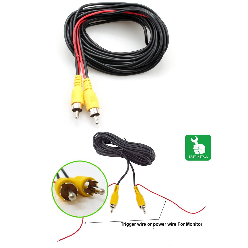 Jintang AV Kabel Universal- Auto RCA AV Kabel kabelbaum für Auto rückansicht kamera parkplatz 6m Video verlängerung kabel