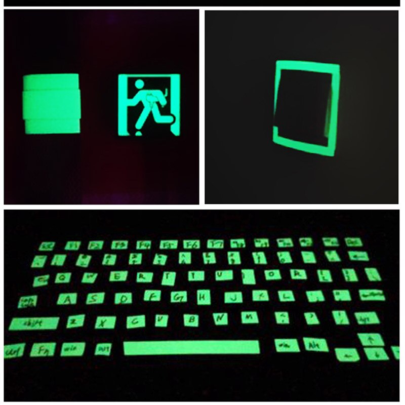 Cinta fluorescente luminosa autoadhesiva que brilla en la oscuridad, decoración de escenario, bandas de advertencia de seguridad, paso, seguridad para acampar