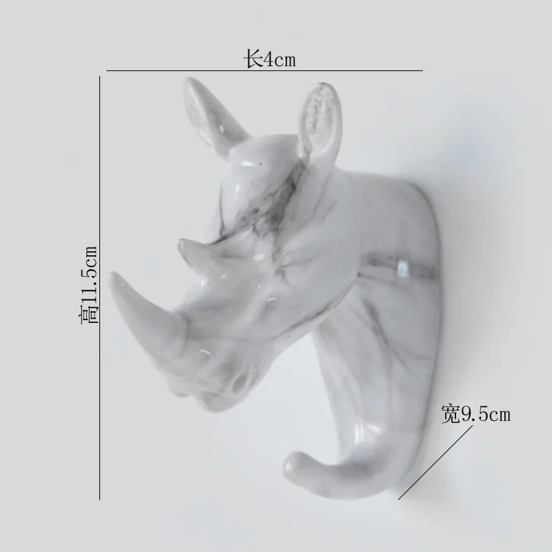 Ganchos con forma de Animal europeo, ciervo, Stags, rinoceronte, caballo, jirafa, cabeza de elefante, colgador de pared, abrigo para sombrero, gancho, soporte para estante, decoración del hogar